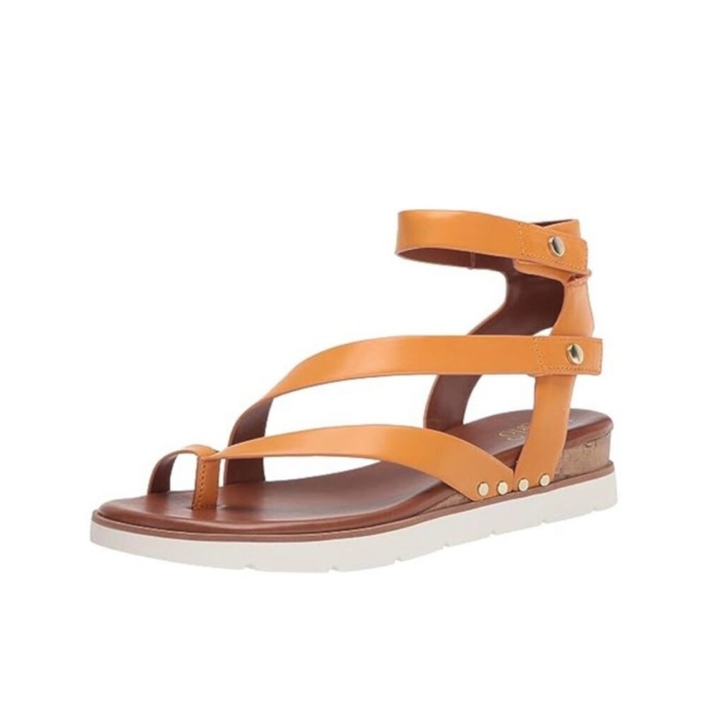 Franco Sarto Womens Daven Goldenrod Size 8 NEW Sandals Open Toe Ankle Strap